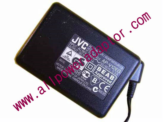 JVC AP-V12EG AC Adapter 5V-12V 11V 1.0A, Tip, 2-Prong