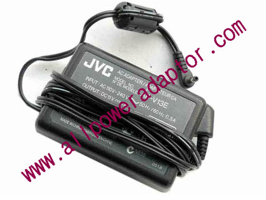 JVC AP-V13E AC Adapter 5V-12V 11V 1.0A, Tip, 2-Prong