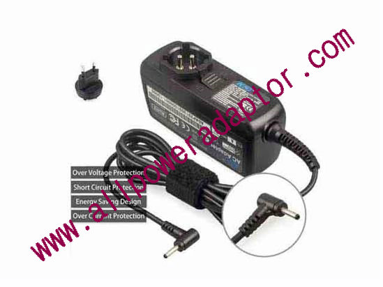 KFD 120333 AC Adapter 5V-12V 12V 3.33A, 2.5/0.7mm, EU 2P
