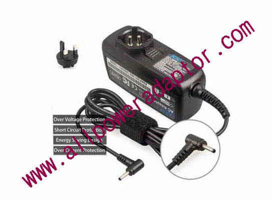 KFD 120333 AC Adapter 5V-12V 12V 3.33A, 2.5/0.7mm, UK 3P