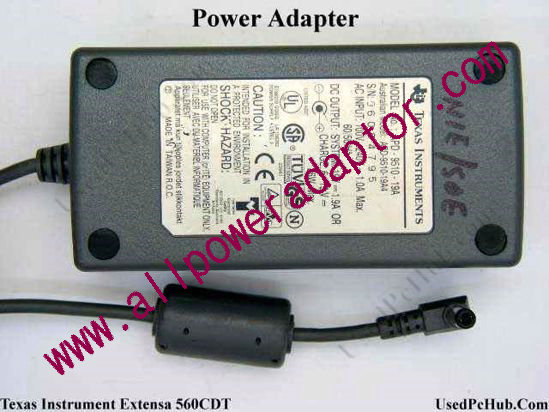 Texas Instruments Extensa 560CDT AC Adapter - Click Image to Close