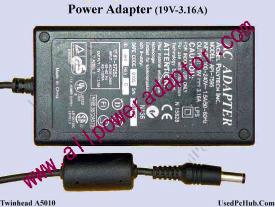 Twinhead Efio!5080PTK AC Adapter - Click Image to Close