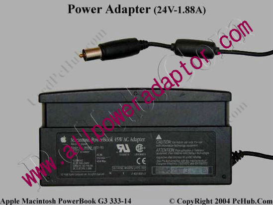 Apple Common Item (Apple) AC Adapter- Laptop M4896 (APS-76) - Click Image to Close