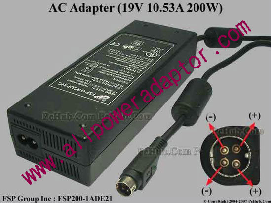 FSP Group Inc FSP200-1ADE21 AC Adapter- Laptop 19V 10.53A, 4-Pin P1