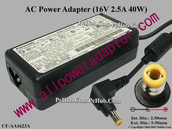 Panasonic AC Adapter CF-AA1623A, 16V 2.5A, Tip C