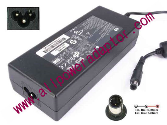 HP AC Adapter- Laptop 19V 7.89A, (5.0/7.4mm), 3-prong - Click Image to Close