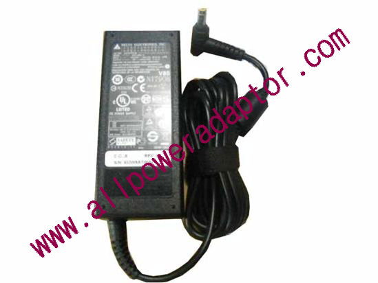 Delta Electronics ADP-65MH BA AC Adapter- Laptop 19V 3.42A, 5.5/1.7mm, 3-Prong, NEW