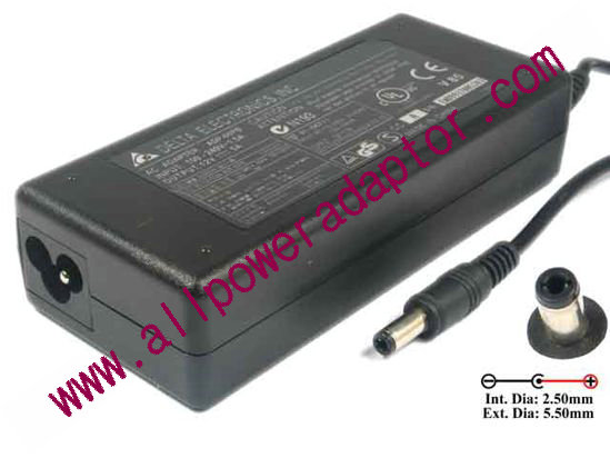 Delta Electronics ADP-60PB AC Adapter - NEW Original 12V 5A, 5.5/2.5mm, 12mm, 3-Prong, New