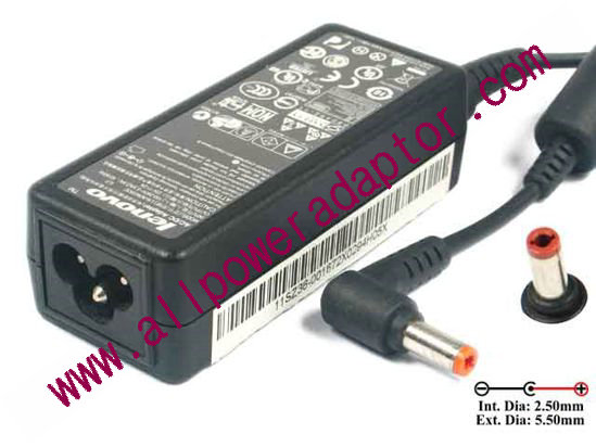 Lenovo AC Adapter- Laptop 20V 2.0A, 5.5/2.5mm, 3-Prong