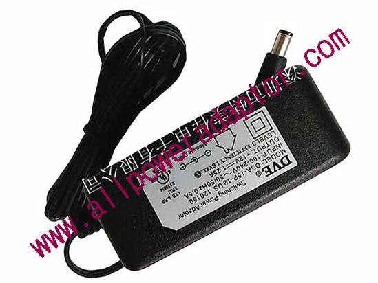 DVE DSA-15P-12 AC Adapter - NEW Original 12V 1.25A, 5.5/2.1mm, US 2-Pin