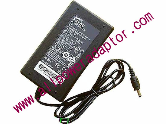 ASTEC DPS124 AC Adapter - NEW Original 12V 4A, 5.5/2.5mm, 2-Prong, New - Click Image to Close