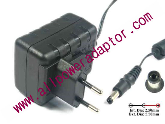 APD / Asian Power Devices WA-18Q12R AC Adapter - NEW Original 12V 1.5A, Barrel 5.5/2.5mm, EU 2-Pin Plug , New