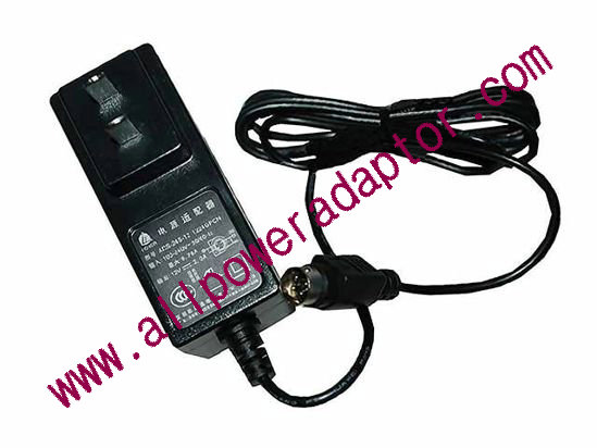 LG ADS-24S-12 AC Adapter - NEW Original 12V 2A, 4-Pin Din, US 2-Pin Plug, New - Click Image to Close