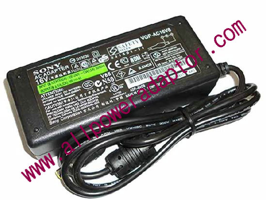 Sony AC Adapter 13V-19V 16V 4A, 6.0/4.3mm, 3-Prong , New