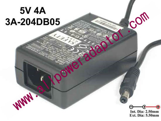 Cisco 3A-204DB05 AC Adapter - NEW Original 5V 4A, Barrel 5.5/2.5mm, IEC C14