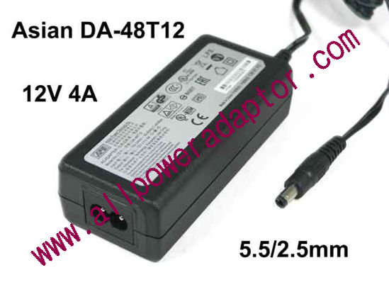 APD / Asian Power Devices DA-48T12 AC Adapter- Laptop 12V 4A, Barrel 5.5/2.5mm, 2-Prong - Click Image to Close