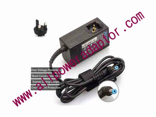 KFD KFD19342 AC Adapter- Laptop 19V 3.42A, 5.5/1.7mm, UK 3P