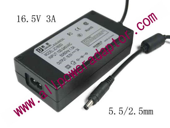 Other Brands Junchen AC Adapter 13V-19V 16.5V 3A, 5.5/2.5mm, 2-Prong, New