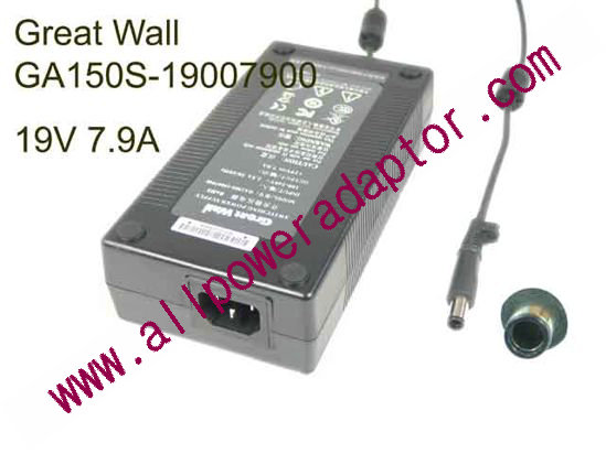 Great Wall GA150S-19007900 AC Adapter- Laptop 19V 7.9A, 7.4Barrel Tip, C14, New - Click Image to Close