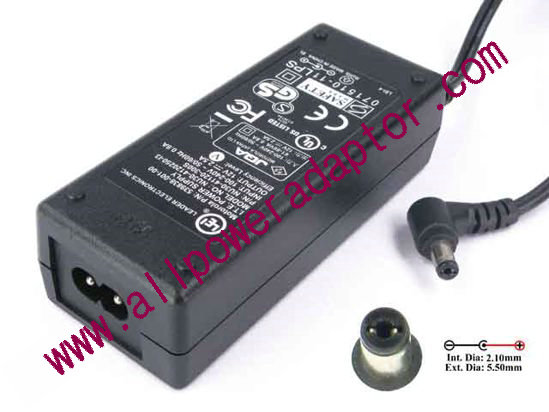 LEI / Leader NU30-4120250-I3 AC Adapter 5V-12V 12V 2.5A, 5.5/2.1mm, 2-Prong - Click Image to Close