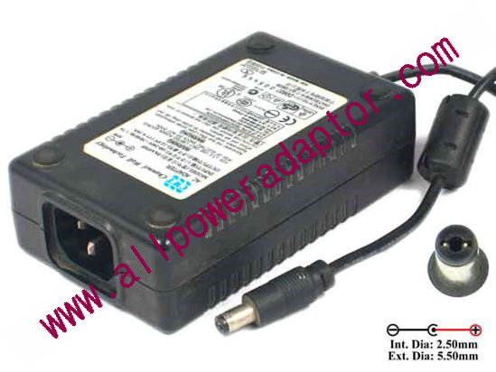 CWT AC Adapter 5V-12V 12V 4.16A, 5.5/2.5mm,, C14