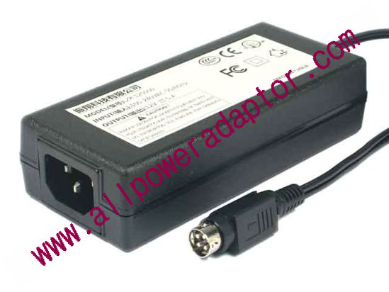 AOK OEM Power AC Adapter 5V-12V 12V 5A 60W, 4-Pin P14=V, C14