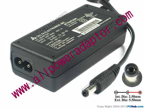 Delta Electronics ADP-48VB AC Adapter 48V 1A 5.5/2.5mm, 2-Prong, New - Click Image to Close