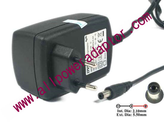 DVE DSA-0151F-05 AC Adapter 5V-12V 5V 2.8A, 5.5/2.1mm Euro 2-Pin Plug, New - Click Image to Close