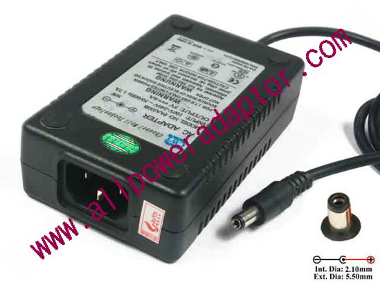 CWT AC Adapter 5V-12V 5V 6A, Barrel 5.5/2.1mm, IEC C14, New