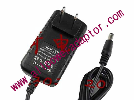 AOK OEM Power AC Adapter 5V-12V 12V 1A, 4.0/1.7mm, US 2-Pin, New - Click Image to Close