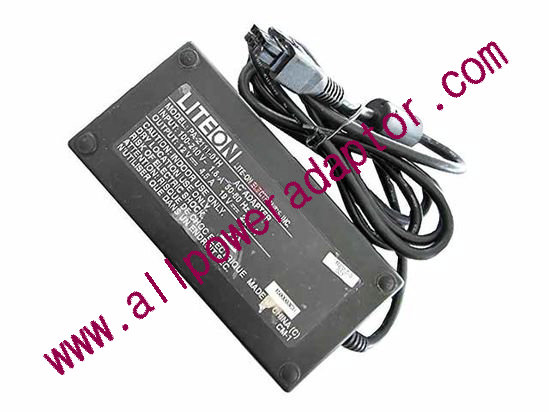 LITE-ON PA-2111-01H AC Adapter 5V-12V 12V 4.5A, 19V2.95A, 8-Hole Tip, IEC C14