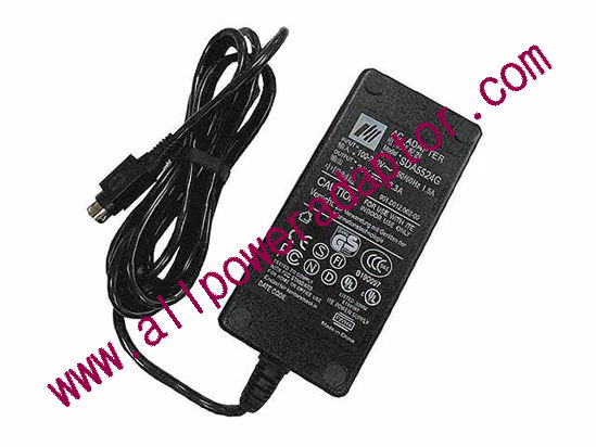 Spectra SDA5524G AC Adapter 24V 2.3A, 3-Pin Din, C14 , New