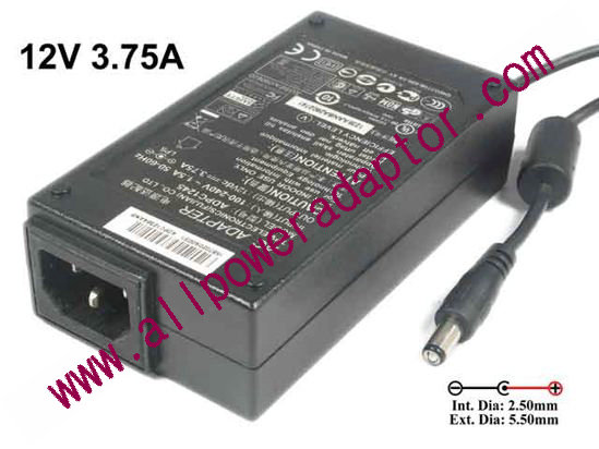 Philips AC To DC (Philips) AC Adapter 5V-12V 12V 3.75A, 5.5/2.5mm, C14 , New - Click Image to Close