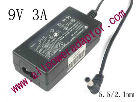 CHI SAM CH-0930 AC Adapter 5V-12V 9V 3A, 5.5/2.1mm, New