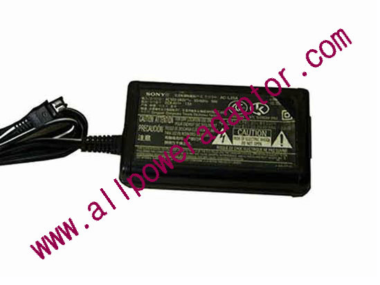 Sony AC Adapter 5V-12V AC-L25A, 8.4V 1.5A, Rectangular Tip, 2-Prong - Click Image to Close