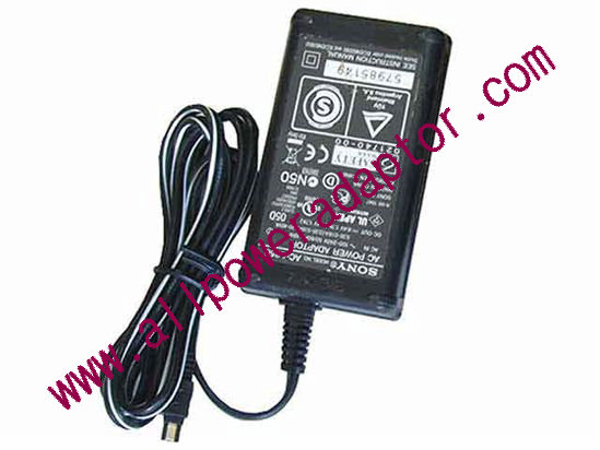 Sony AC Adapter 5V-12V AC-L25B, 8.4V 1.5A, Rectangular Tip, 2-Prong