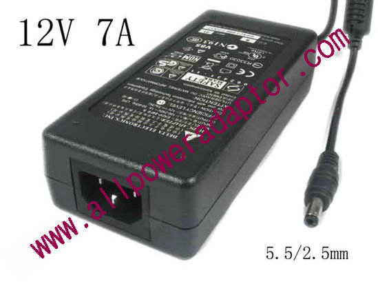 Delta Electronics EADP-84FB AC Adapter 5V-12V 12V 7A, 5.5/2.5mm, C14, New