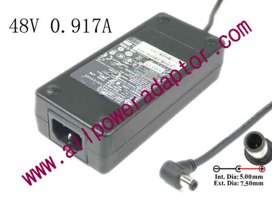 (image for) Delta Electronics EADP-48EB AC Adapter 48V 0.917A, 7.5/5mm pin, C14