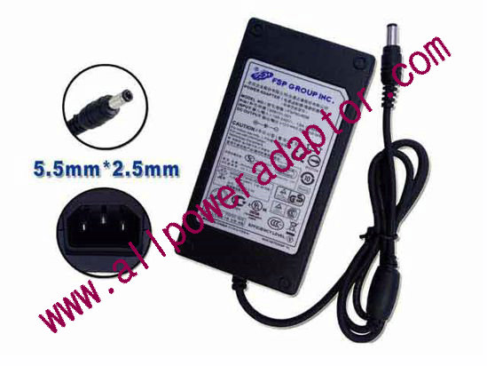 FSP Group Inc FSP60-RDB AC Adapter 5V-12V 12V 5.0A, 5.5/2.5mm, C14, New - Click Image to Close