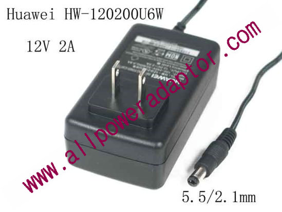 Huawei HW-120200U6W AC Adapter 5V-12V 12V 2A, 5.5/2.1mm, US 2P - Click Image to Close