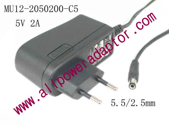 LEI / Leader MU12-2050200-C5 AC Adapter 5V-12V 5V 2A, 5.5/2.5mm, EU 2P