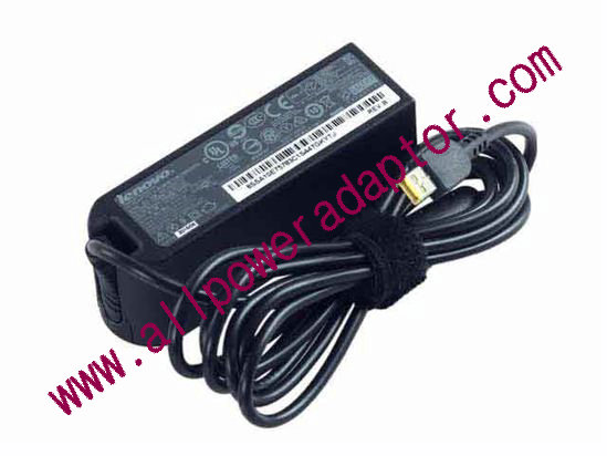 Lenovo AC Adapter 5V-12V 12V 3.0A, Rectangular Tip W/Pin, 2-Prong - Click Image to Close