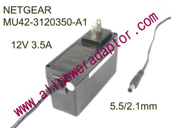 NETGEAR MU42-3120350-A1 AC Adapter 5V-12V 12V 3.5A, 5.5/2.1mm, US 2P - Click Image to Close