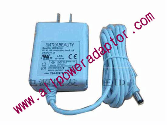 TRIABEAUTY AC Adapter 5V-12V 5V 3A, 5.5/2.1mm, US 2P - Click Image to Close