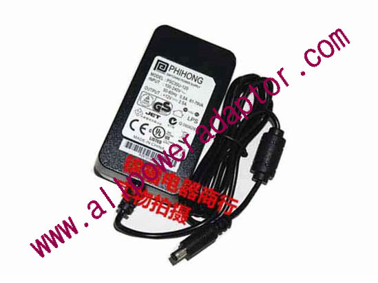 PHIHONG PSC30U-120 AC Adapter 5V-12V 12V 2.5A, 5.5/2.5mm, C14