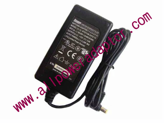 Sunny SYS1148-2412-T3 AC Adapter 5V-12V 12V 2A, 5.5/2.1mm, 3-Prong