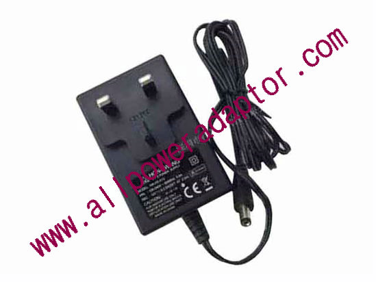 HON-KWANG HK-H3-A12 AC Adapter 5V-12V 12V 2.5A, 5.5/2.1mm, UK 3P Plug, New