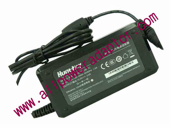 Huntkey HKA03612030-7J AC Adapter 5V-12V 12V 3A, 5.5/2.1mm, C14, New