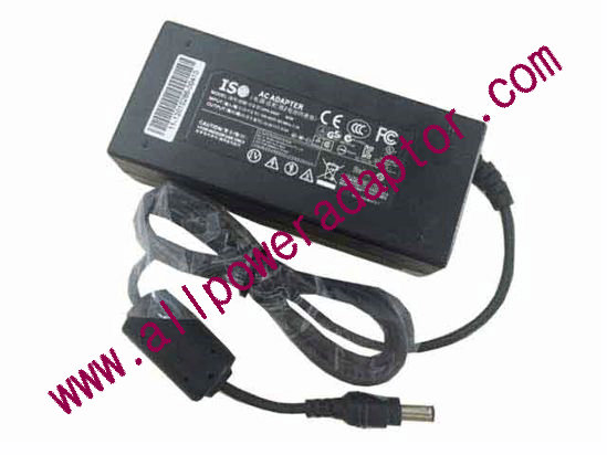 ISO KPA-060F AC Adapter 5V-12V 12V 5A, 5.5/2.5mm, 2-Prong, New - Click Image to Close