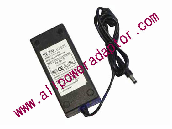 KE TAI KT-118C-52C AC Adapter 5V-12V 12V 3A, 5.5/2.1mm, C14